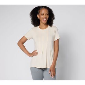 Liberare Women's Top Plus Sz 1X Soft Peplum Tee White A694364